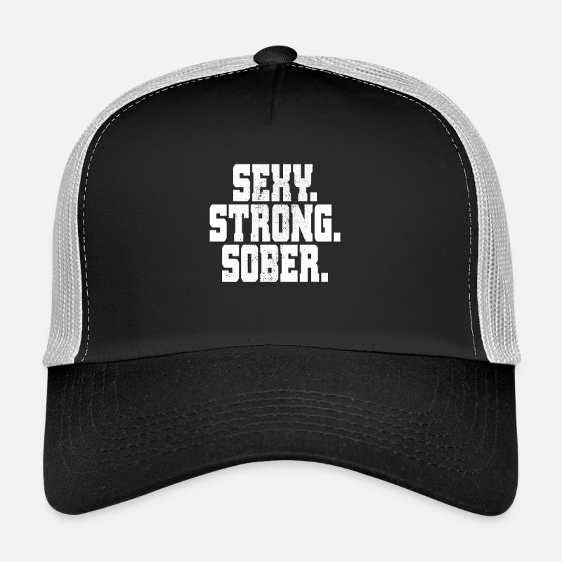 Sexy Strong Sober Abstinence Sober Without Alcohol Trucker Cap