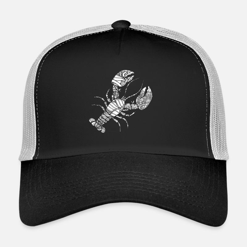 Lobster Lobster Floral Pattern - Trucker Cap - black/stone grey