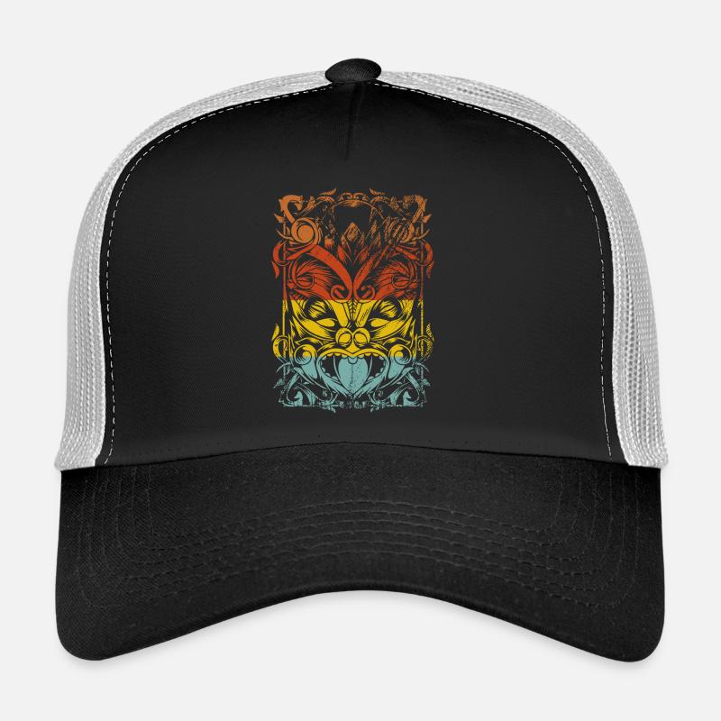Aztèques maoris - Casquette trucker - noir/gris pierre