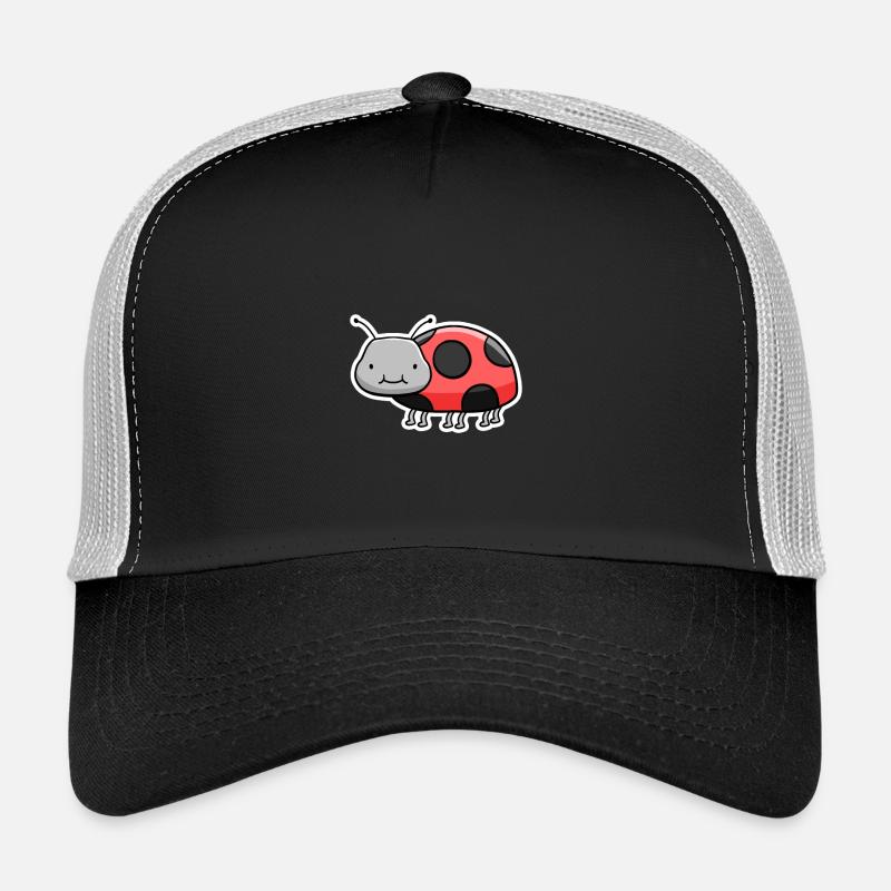 Kuscheliger Marienkäfer Cartoon - Trucker Cap - Schwarz/Steingrau