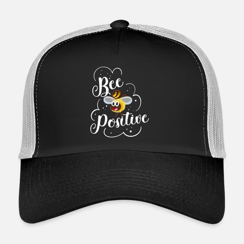 Bee positive bees saying beekeepers Trucker Cap