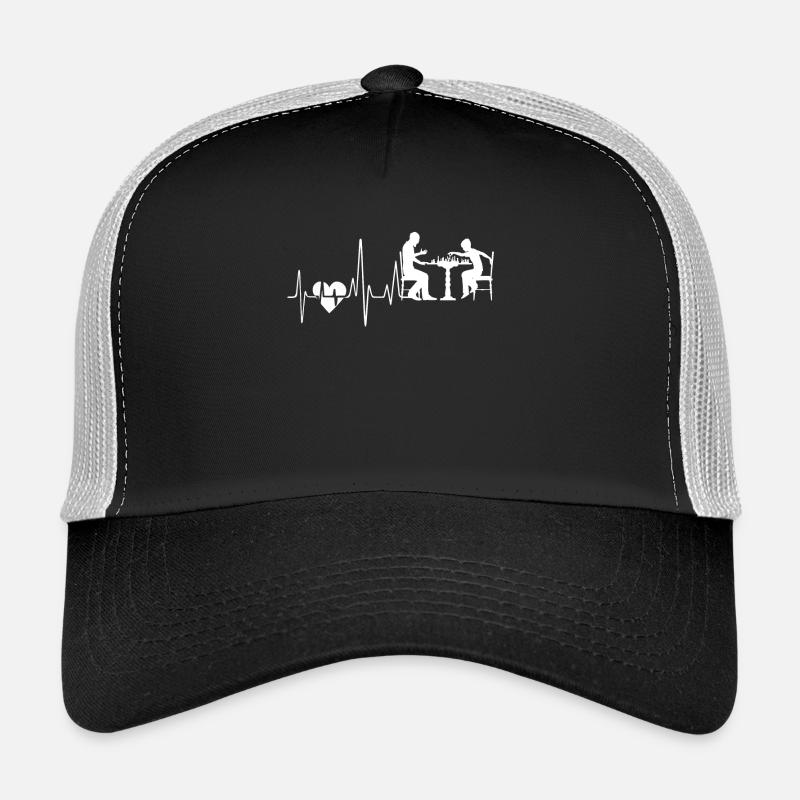 Schach Schach Herzschlag - Trucker Cap - Schwarz/Steingrau