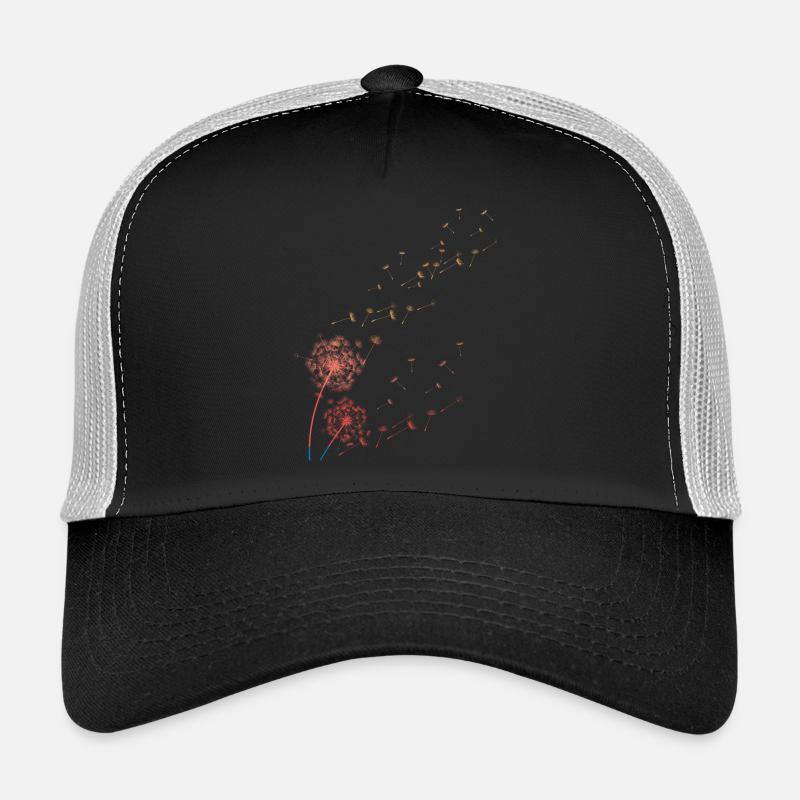 Knäuelgras, Löwenzahn, Pusteblume - Trucker Cap - Schwarz/Steingrau