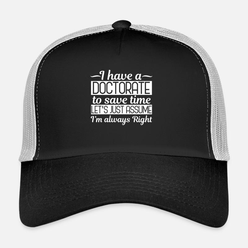 Doktorand Doktor Doktortitel - Trucker Cap - Schwarz/Steingrau