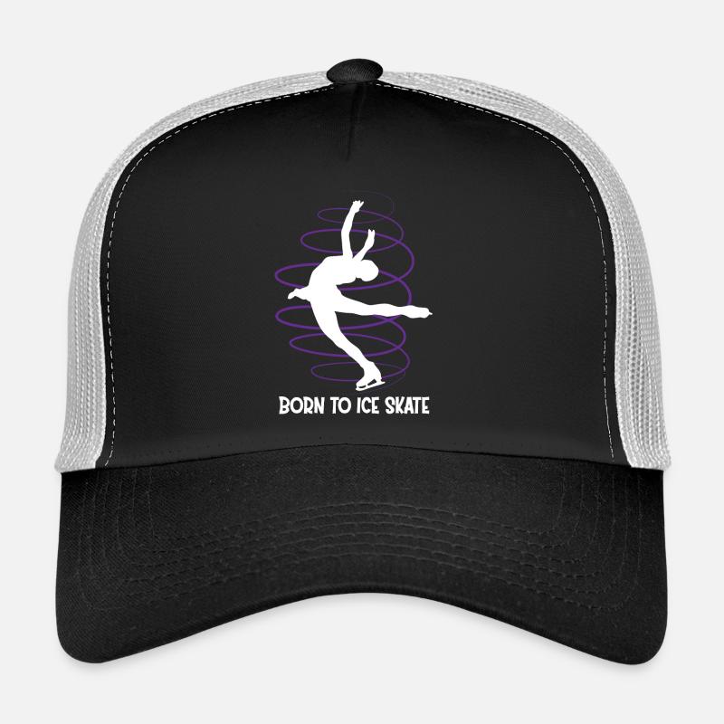 Geboren für Eiskunstlauf Eislaufen Eiskunstläufer - Trucker Cap - Schwarz/Steingrau