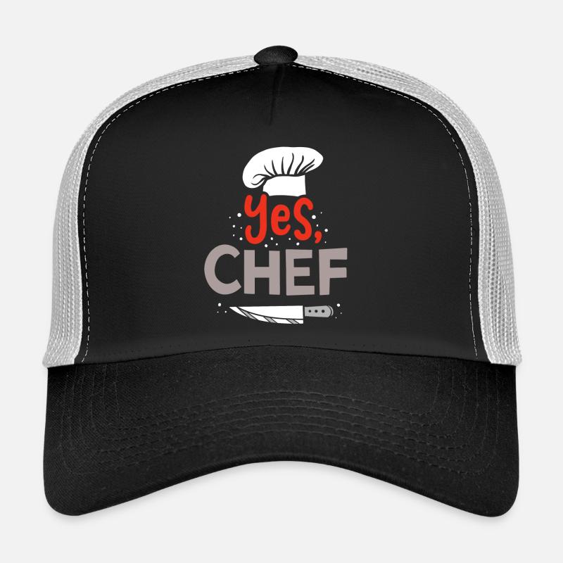 Chef cuisinier - Casquette trucker  - noir/gris pierre