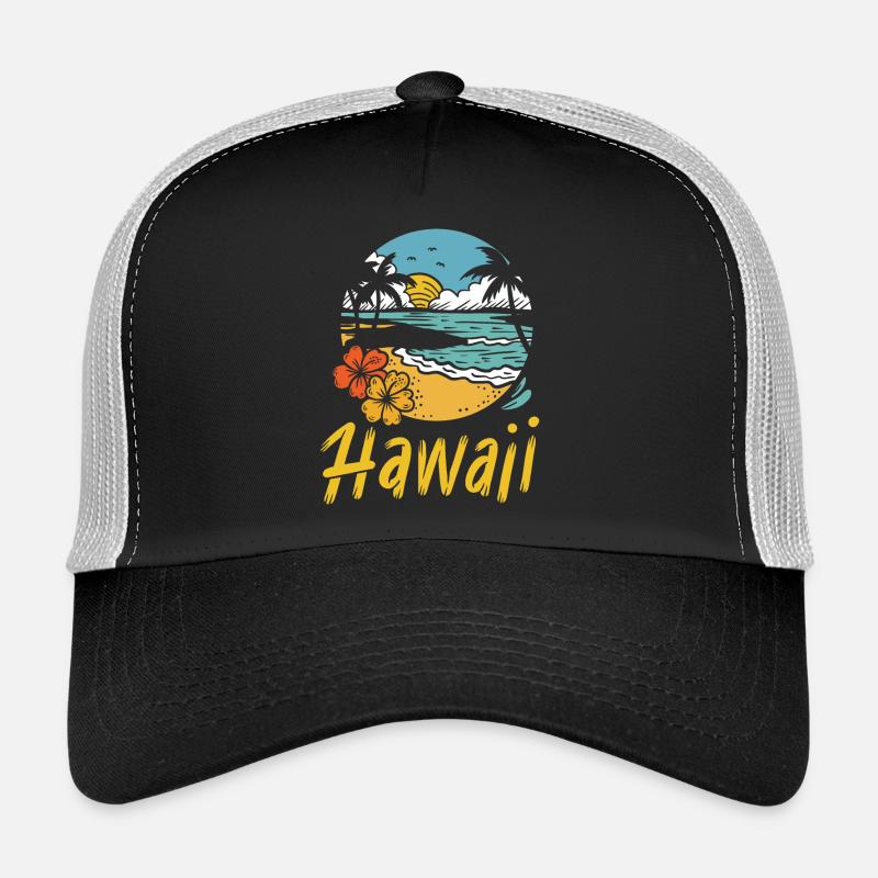 Été de surf à Hawaï - Casquette trucker  - noir/gris pierre