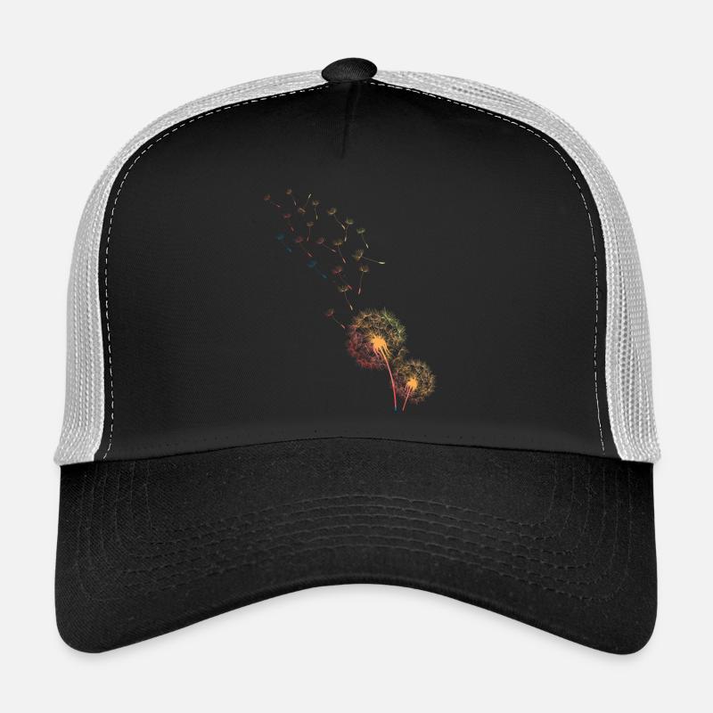 Pusteblume, Löwenzahn, Knäuelgras - Trucker Cap - Schwarz/Steingrau