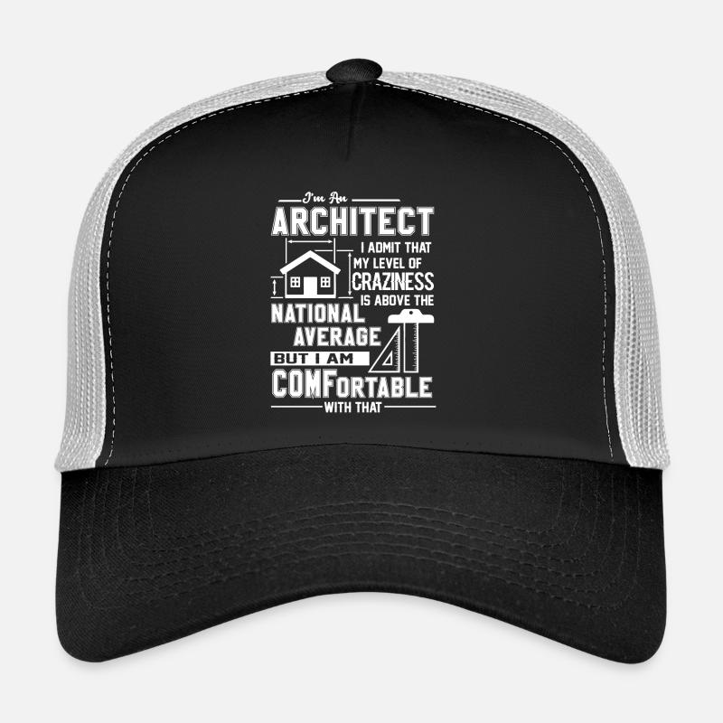 Architekt Ich bin ein Architekt - Trucker Cap - Schwarz/Steingrau