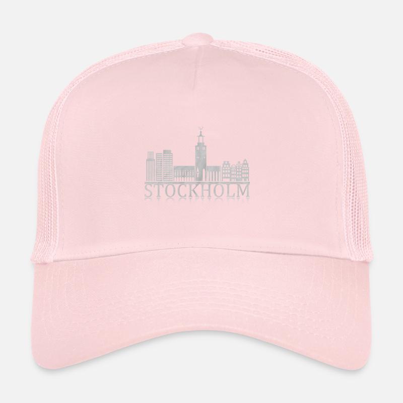 Reflet de la ligne d’horizon de Stockholm Casquette trucker 