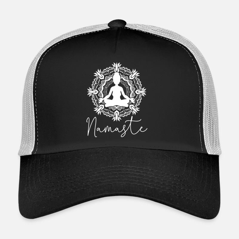 Namaste - Trucker Cap - Schwarz/Steingrau