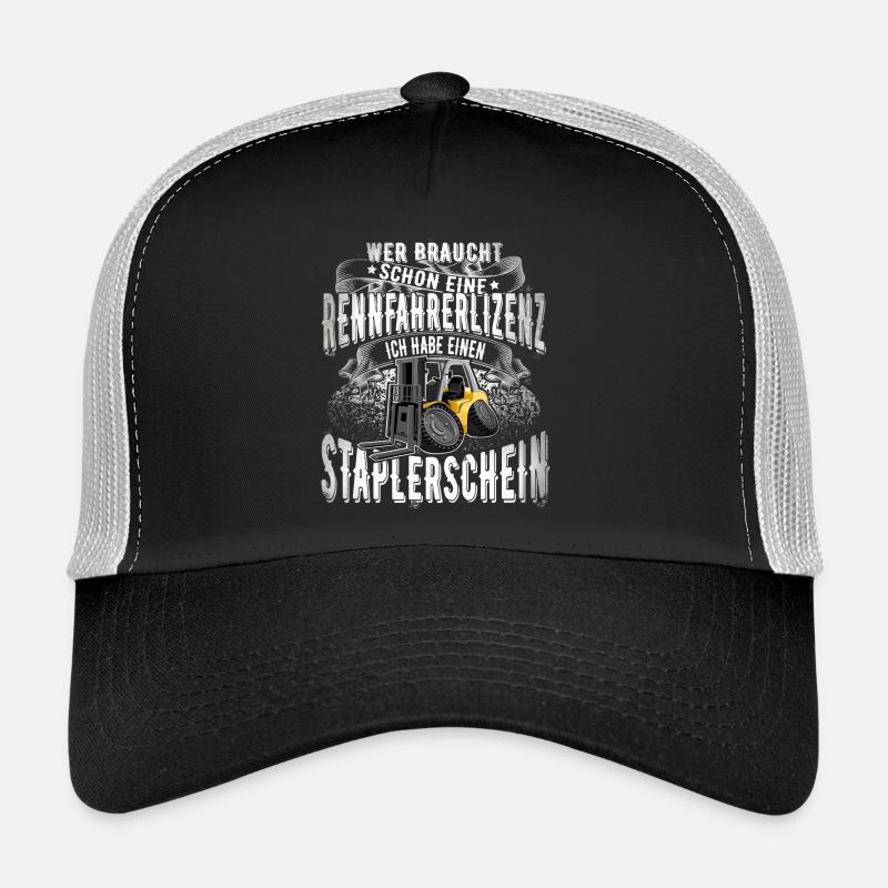 Staplerfahrer - Trucker Cap - Schwarz/Steingrau