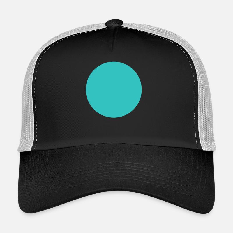 Cercle - Rond - Turquoise - Bleu Casquette trucker 