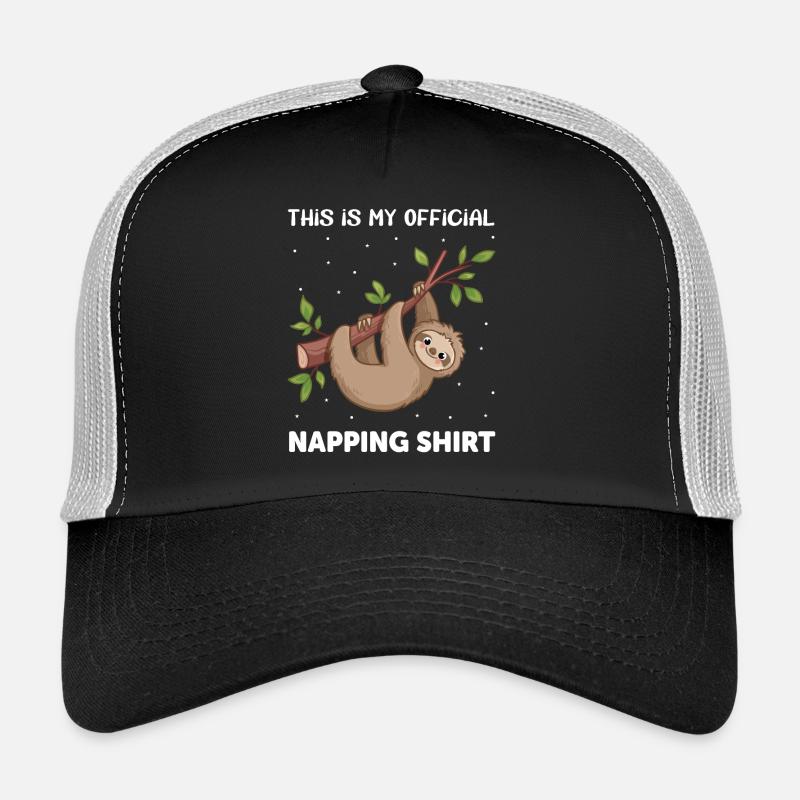 Faultier Schlafanzug - Trucker Cap - Schwarz/Steingrau
