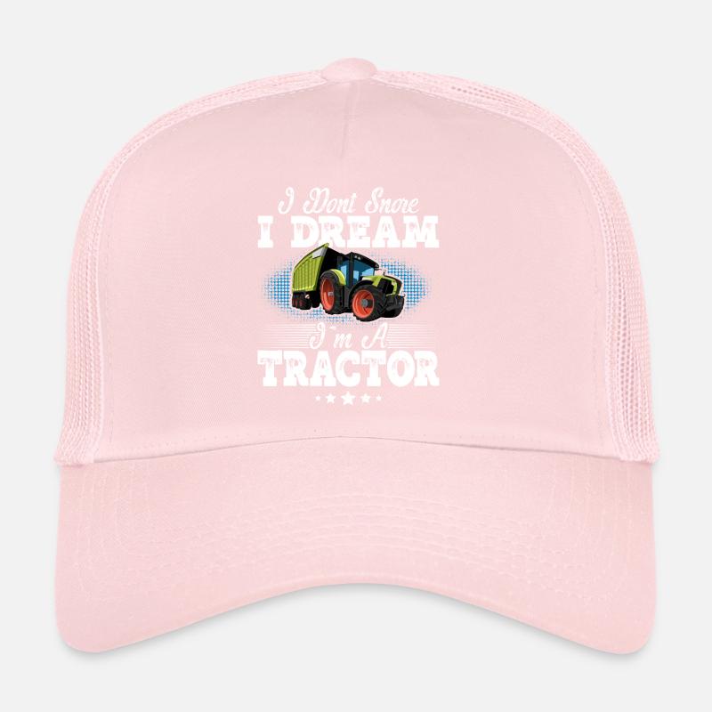 Tractor snoring funny saying Trucker Cap