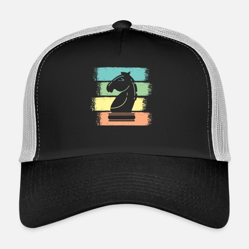 Schach Pferd Schachfiguren Retro Trucker Cap
