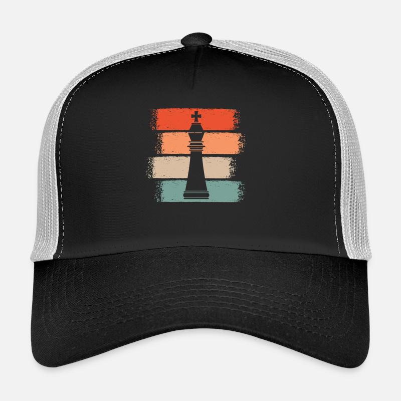 Pièces d’échecs vintage Rétro Cadeau Casquette trucker 