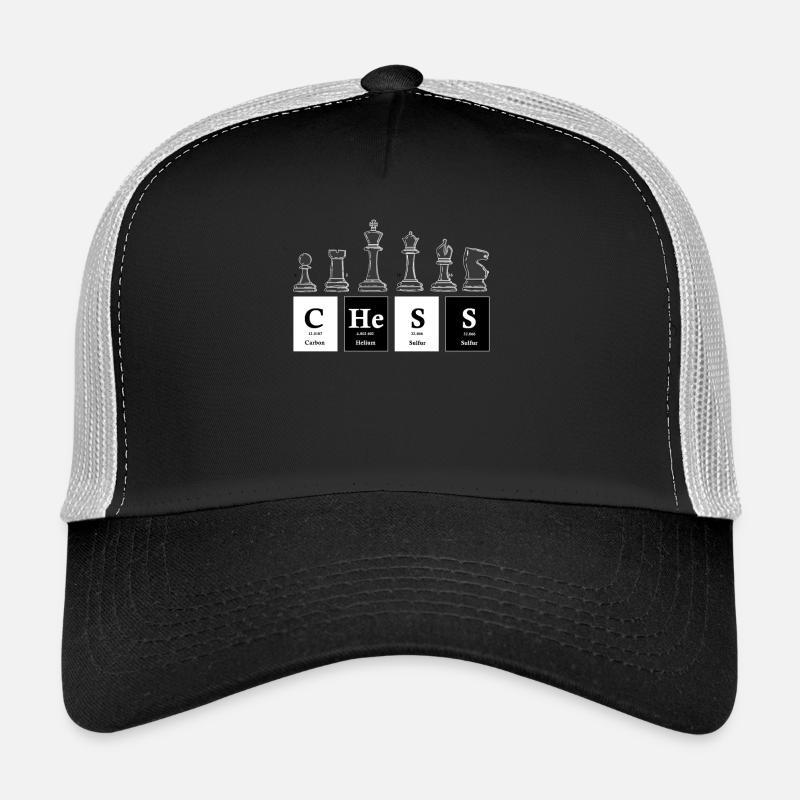 Joueur périodique d’échecs de table d’échecs Casquette trucker 