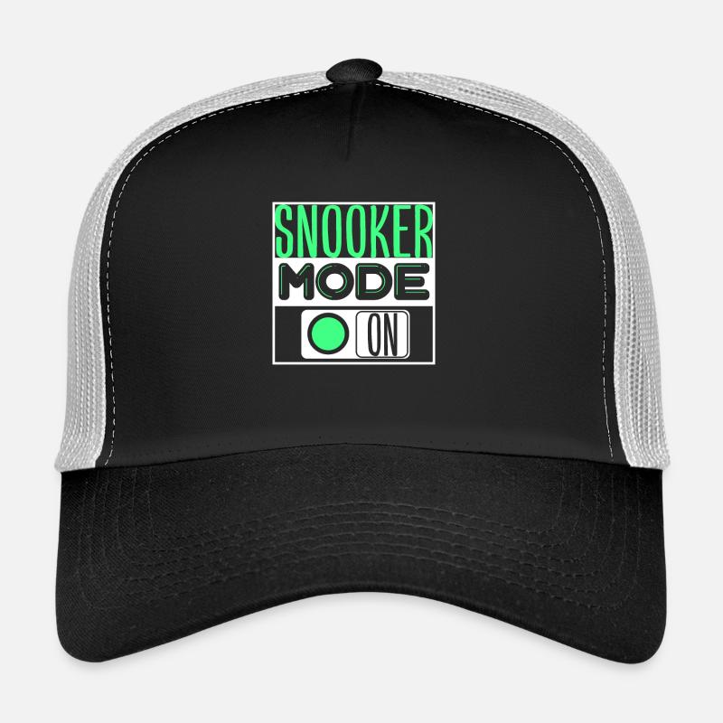 Snooker Billard - Trucker Cap - Schwarz/Steingrau