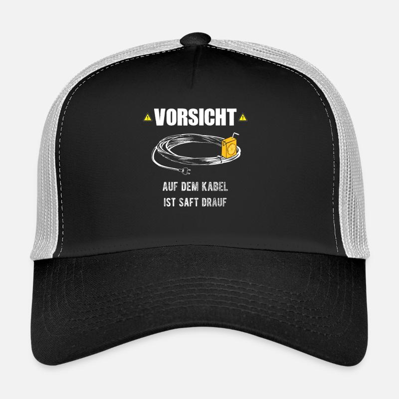 Auf dem Kabel ist Saft Elektriker Geschenk - Trucker Cap - Schwarz/Steingrau