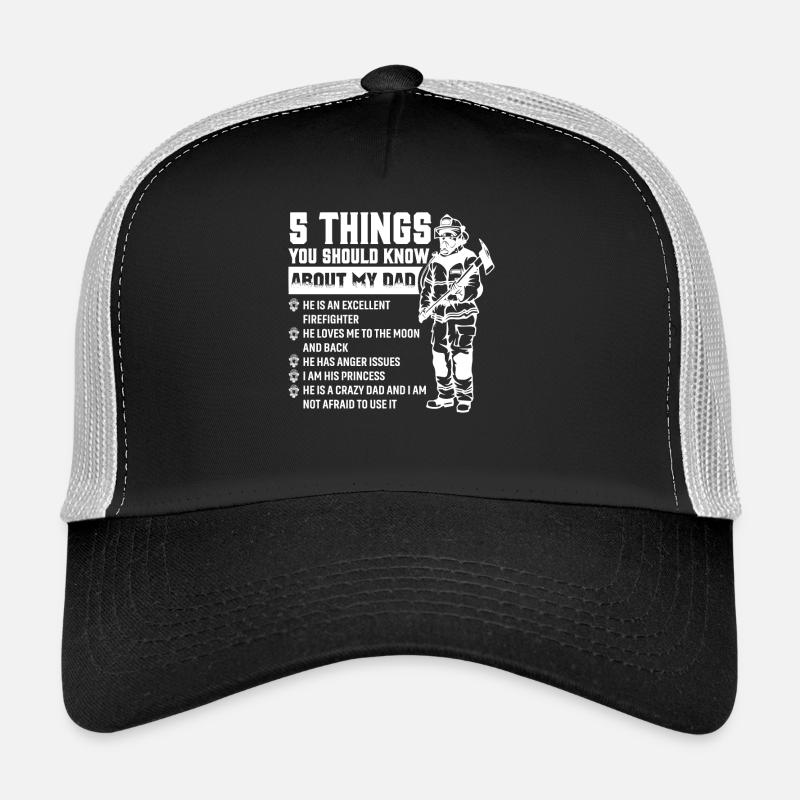 Feuerwehrmann Papa - Trucker Cap - Schwarz/Steingrau