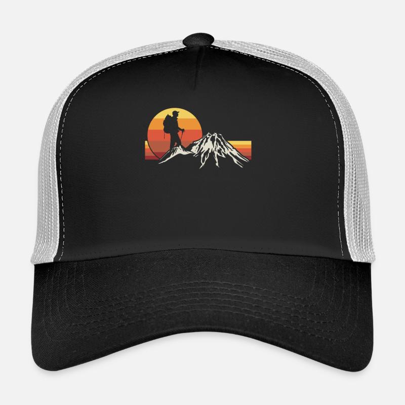 Wandern Wanderer Vintage - Trucker Cap - Schwarz/Steingrau
