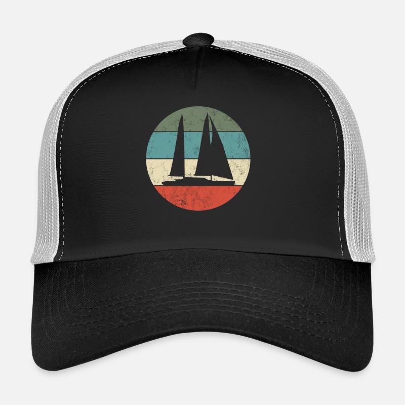 Segelboot - Trucker Cap - Schwarz/Steingrau