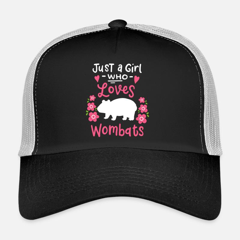 Wombat Wombat-Liebhaber Australier - Trucker Cap - Schwarz/Steingrau