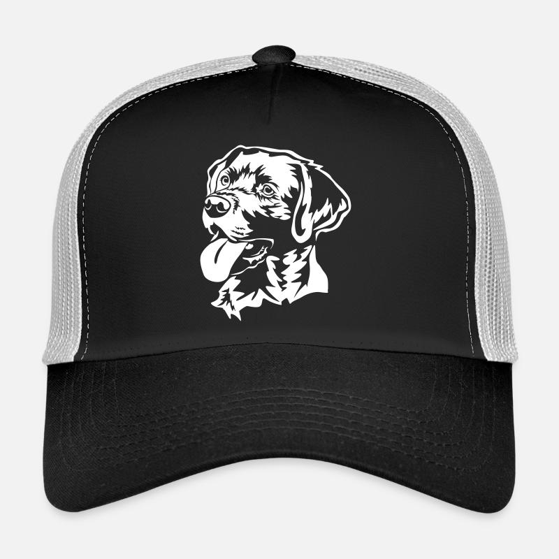 Labrador Head "Black Edition" - Trucker Cap - black/stone grey