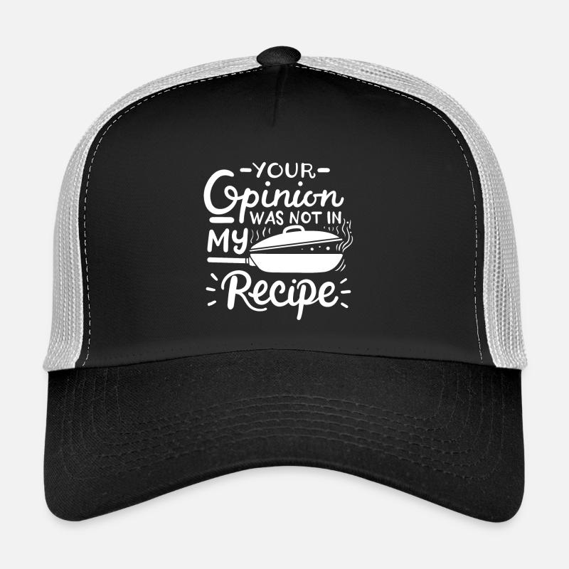 Koch Rezept Kochen - Trucker Cap - Schwarz/Steingrau