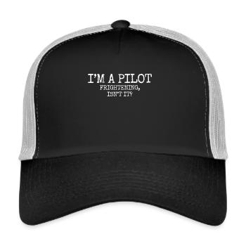 Pilot Aviator Aviation - Trucker Cap - black/stone grey - Front