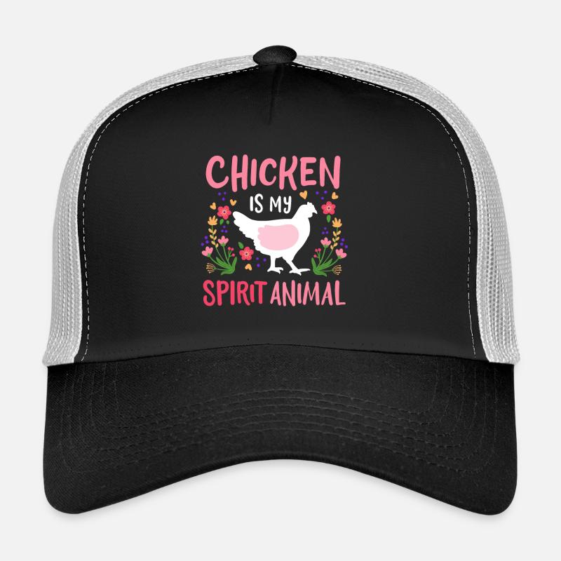 Poules Poules Élevage de poulets - Casquette trucker  - noir/gris pierre
