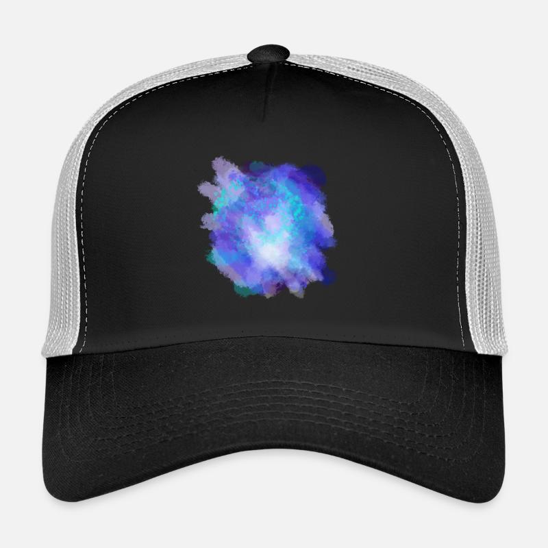 Aquarelle Violet Turquoise Azur Illustration Casquette trucker 