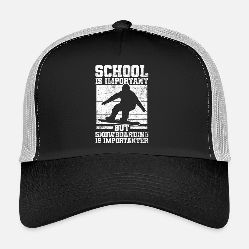 Snowboarden Snowboarder Snowboard - Trucker Cap - Schwarz/Steingrau