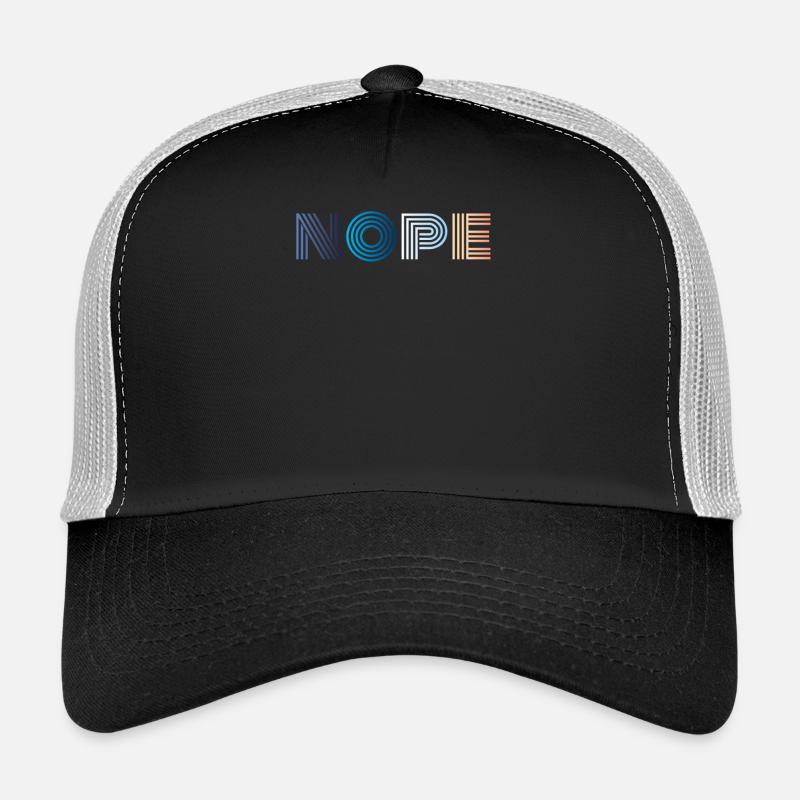 Nope - Trucker Cap - Schwarz/Steingrau