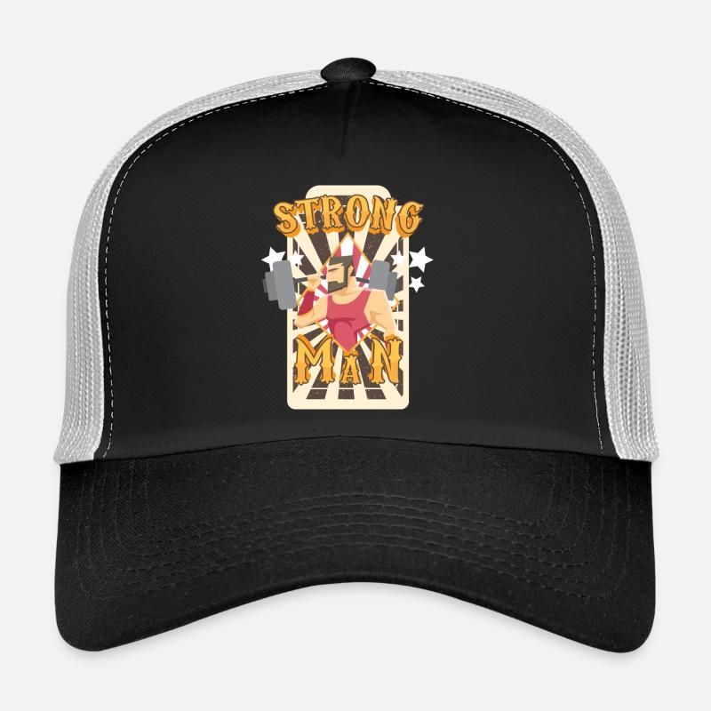 Strong man circus weightlifting birthday Trucker Cap