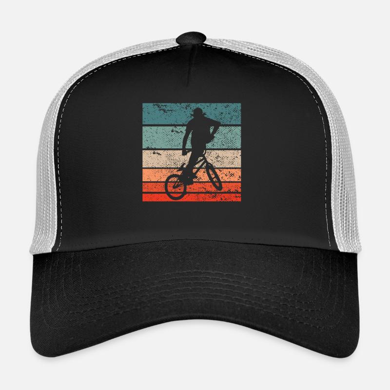 Bmx driver vintage retro - Trucker Cap - black/stone grey