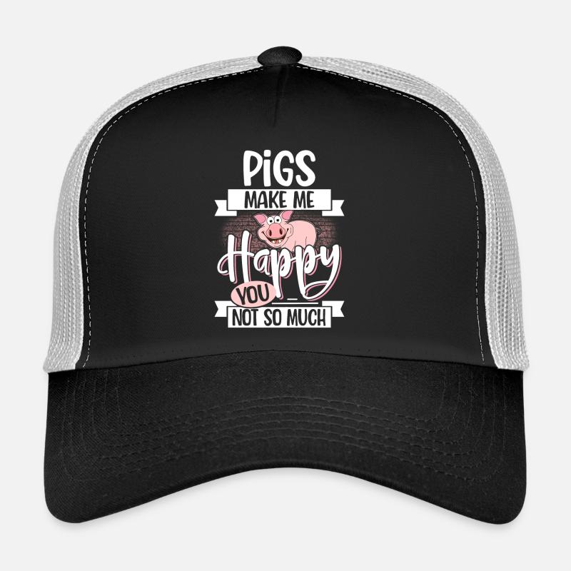 Schwein - Trucker Cap - Schwarz/Steingrau
