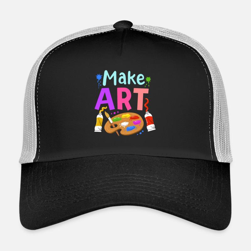 Kunst Künstler Kunstlehrer - Trucker Cap - Schwarz/Steingrau