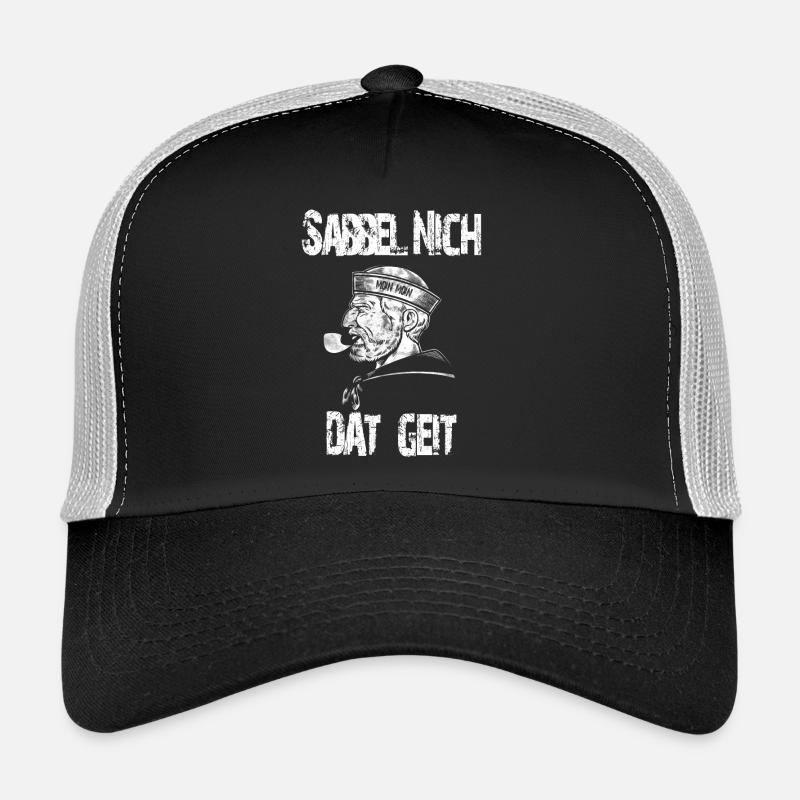 Sabbel nich dat geit, moin plattdeutsch Seemann - Trucker Cap - Schwarz/Steingrau