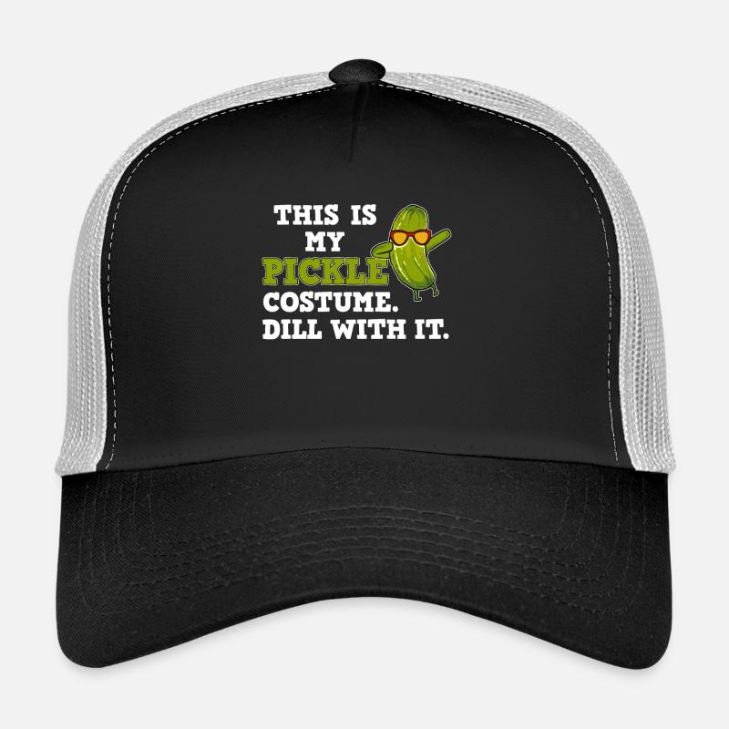 Gurken Gurke Kostüm - Trucker Cap - Schwarz/Steingrau