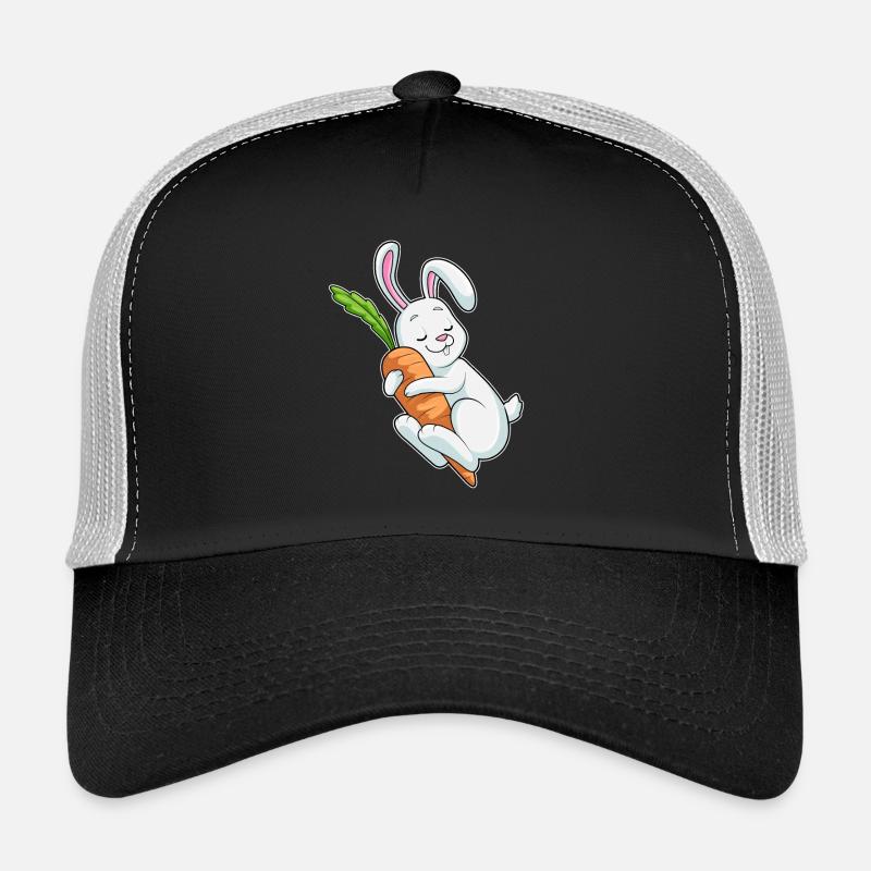 Hase Karotte - Trucker Cap - Schwarz/Steingrau