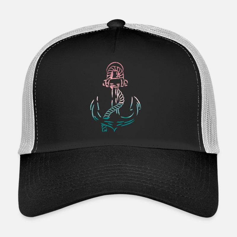 Anker See Meer - Trucker Cap - Schwarz/Steingrau