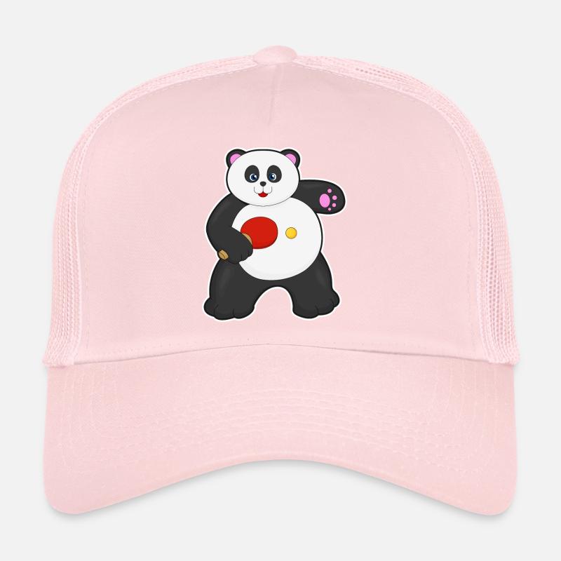 Panda au ping-pong avec raquette de ping-pong Casquette trucker 