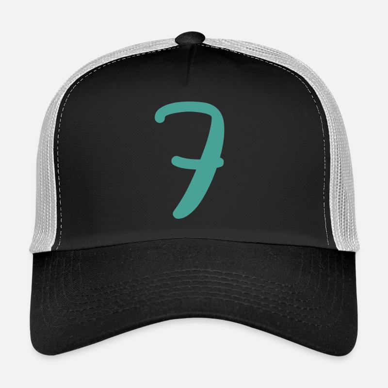 7 - Trucker Cap - Schwarz/Steingrau