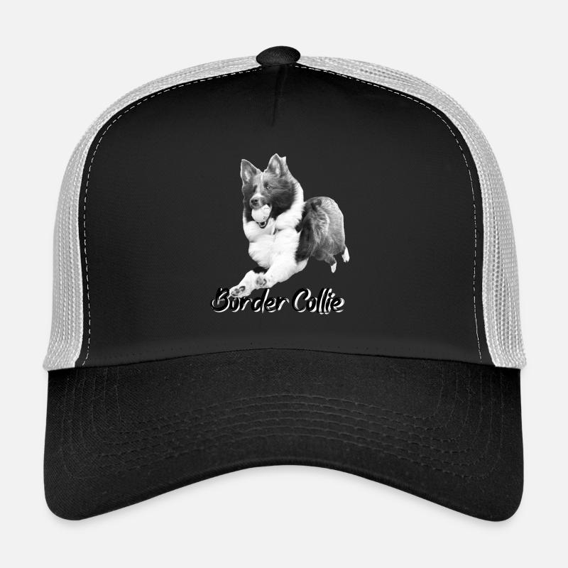 Sheltie Border Collie Hunde Collie Rassehund - Trucker Cap - Schwarz/Steingrau