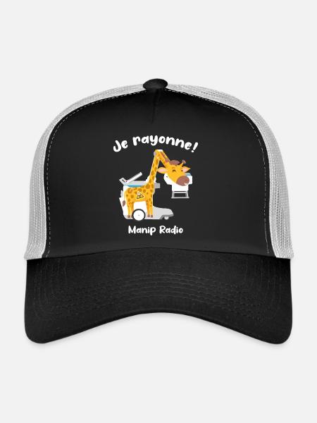 Je rayonne Manip radio Girafe Radiologie médicale - Casquette trucker  - noir/gris pierre - Devant