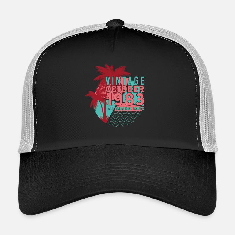 Né En Octobre 1983 Palme Rétro Casquette trucker 