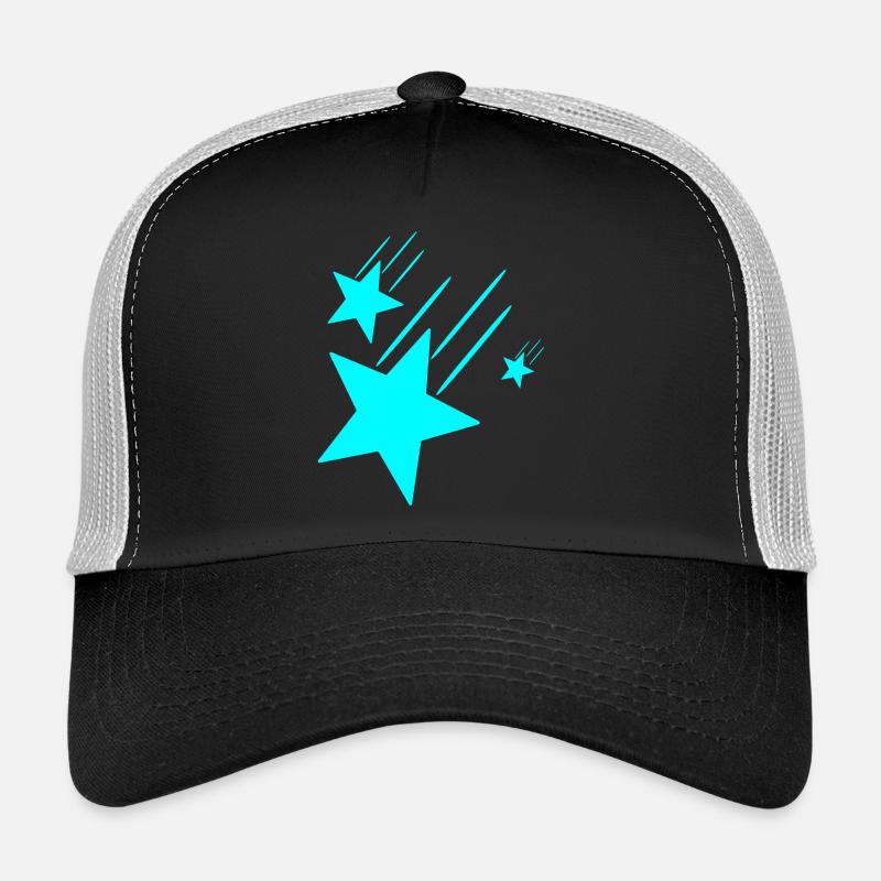 3 étoiles turquoise Casquette trucker 