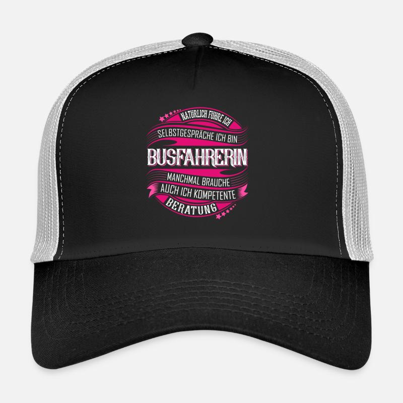 Busfahrerin - Trucker Cap - Schwarz/Steingrau